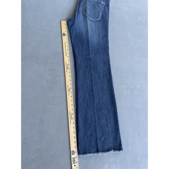 Ariat Demin Women's Perfect Rise 31R Trouser Jeans Natalia 32x33 Wide Raw Hem - Picture 3 of 7